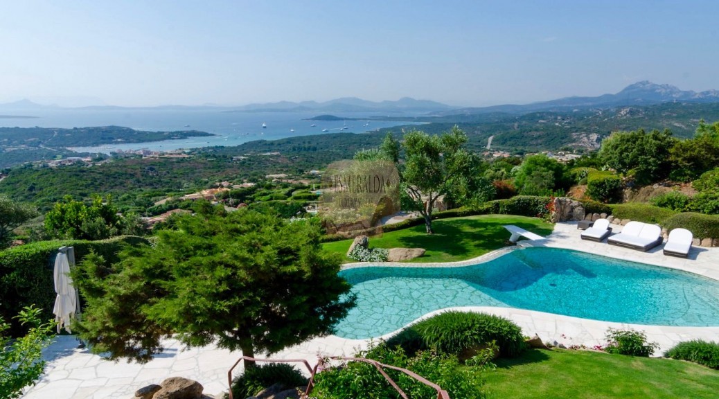 Sardinia view from Villa Sealight swimming pool