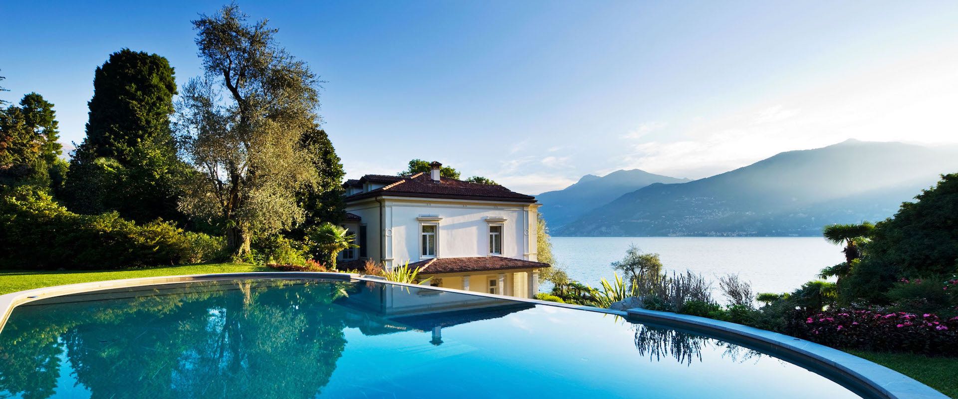 View of Lake Como from Villa Cassiopea' swimming pool